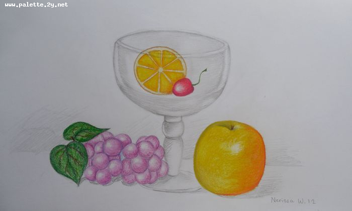 Art Studio PALETTE. Nerissa Wang Picture.  Coloured Pencil Still Life Still Life 