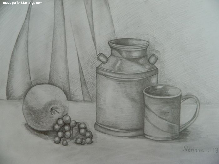 Art Studio PALETTE. Nerissa Wang Picture.  Pencil Still Life Still Life 