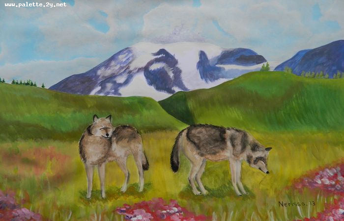 Art Studio PALETTE. Nerissa Wang Picture.  Tempera Animals Mix 