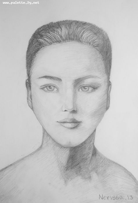 Art Studio PALETTE. Nerissa Wang Picture.  Pencil People Portrait 