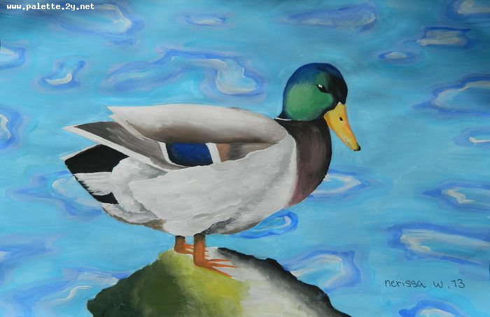 Art Studio PALETTE. Nerissa Wang Picture.  Tempera Animals Birds 