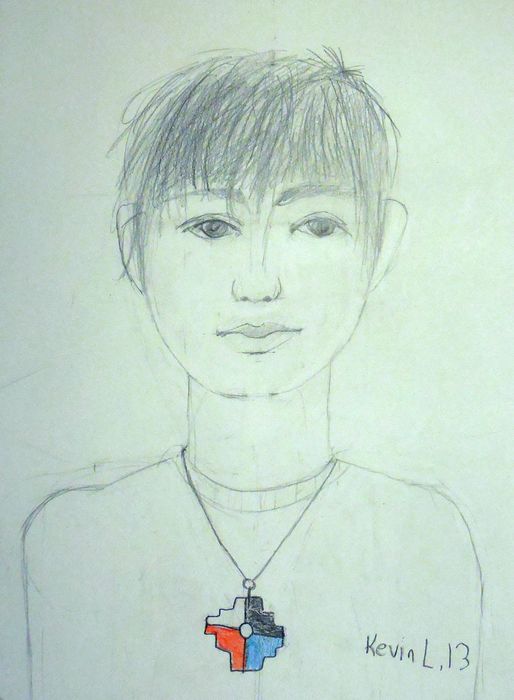 Art Studio PALETTE. Kevin La Forge Picture.  Pencil People Selfportrait 