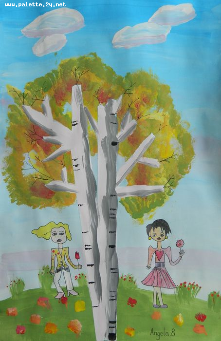 Art Studio PALETTE. Angela Kim Picture.  Marker, Tempera People Activities 