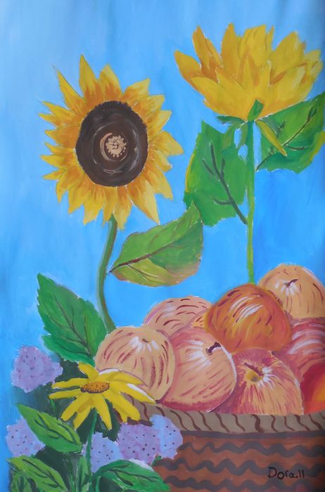 Art Studio PALETTE. Dora Wang Picture.  Tempera Still Life Still Life 