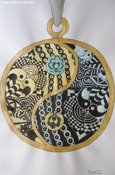 Art Studio PALETTE. Dora Wang Picture.  Ink Fantasy Zentangle 