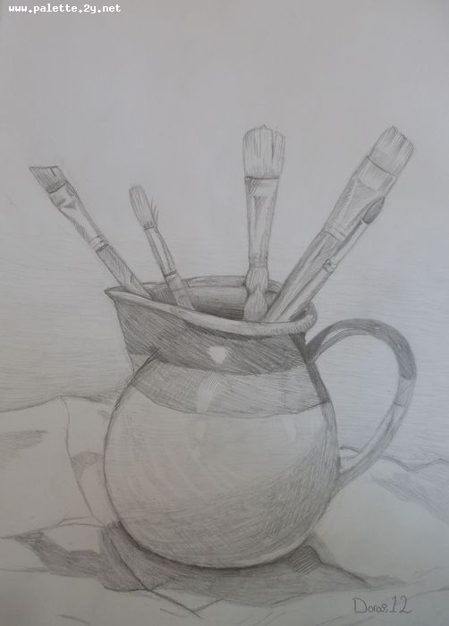Art Studio PALETTE. Dora Wang Picture.  Pencil Still Life Still Life 