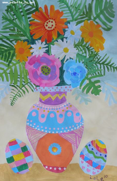 Art Studio PALETTE. Lele Yang Picture.  Tempera Holidays Easter 