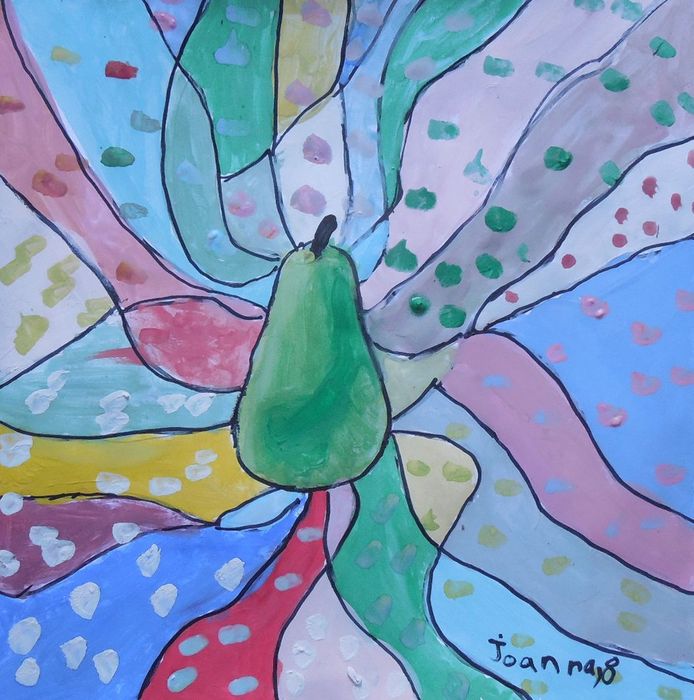 Art Studio PALETTE. Joanna Li Picture.  Marker, Tempera Still Life Fruits & Vegi 