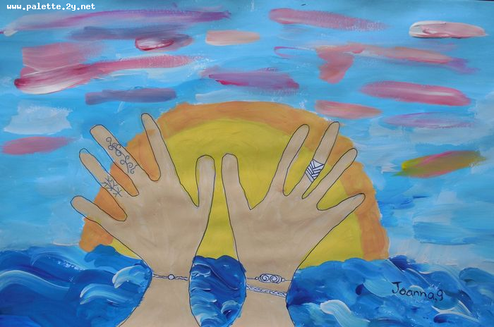 Art Studio PALETTE. Joanna Li Picture.  Tempera Fantasy Imagenation 