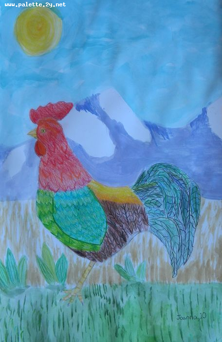 Art Studio PALETTE. Joanna Li Picture.  Mixed Media Animals Birds 