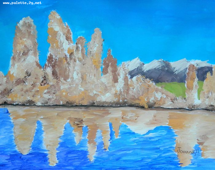 Art Studio PALETTE. Joanna Li Picture.  Tempera Landscape Nature 