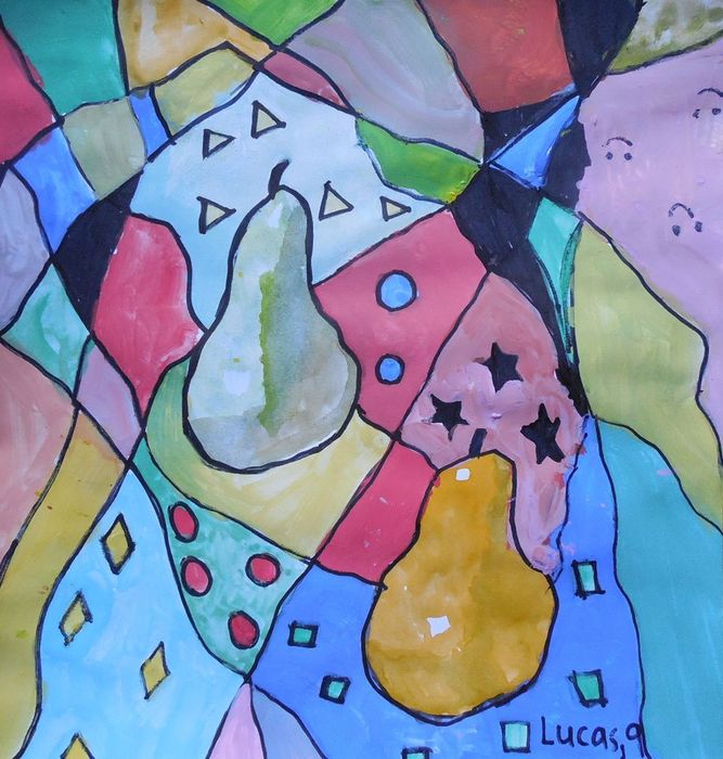 Art Studio PALETTE. Lucas Chen Picture.  Marker, Tempera Still Life Fruits & Vegi 