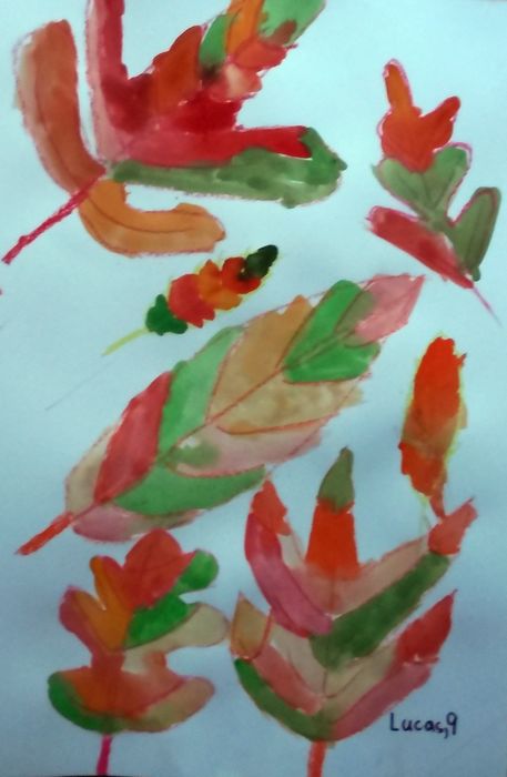 Art Studio PALETTE. Lucas Chen Picture.  Watercolour Plants Leaves 