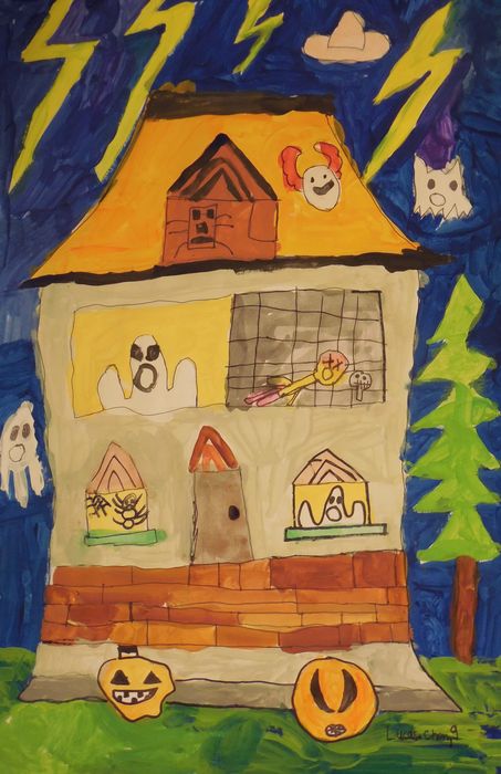 Art Studio PALETTE. Lucas Chen Picture.  Marker, Tempera Holidays Halloween 