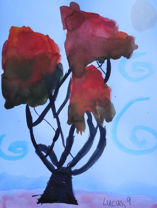 Art Studio PALETTE. Lucas Chen Picture.  Watercolour Landscape Trees 