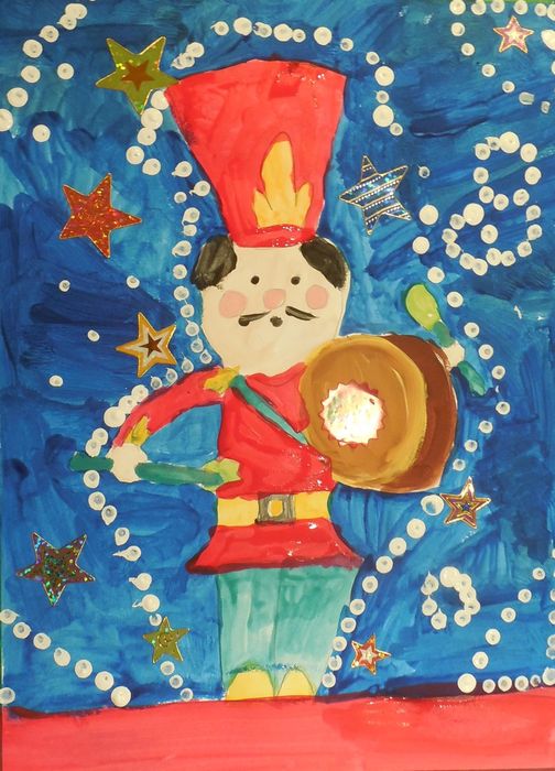 Art Studio PALETTE. Lucas Chen Picture. Greeting Card Tempera Holidays Christmas 