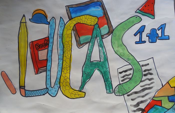 Art Studio PALETTE. Lucas Chen Picture.  Marker, Tempera Design Selfname 