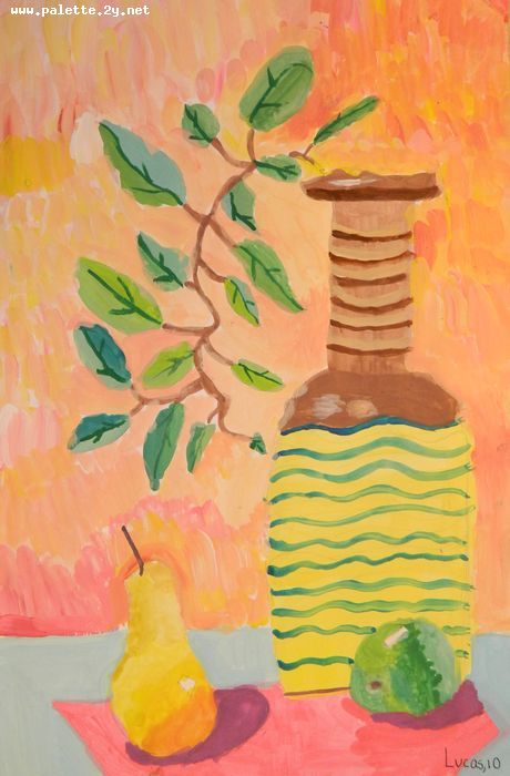 Art Studio PALETTE. Lucas Chen Picture.  Tempera Still Life Still Life 