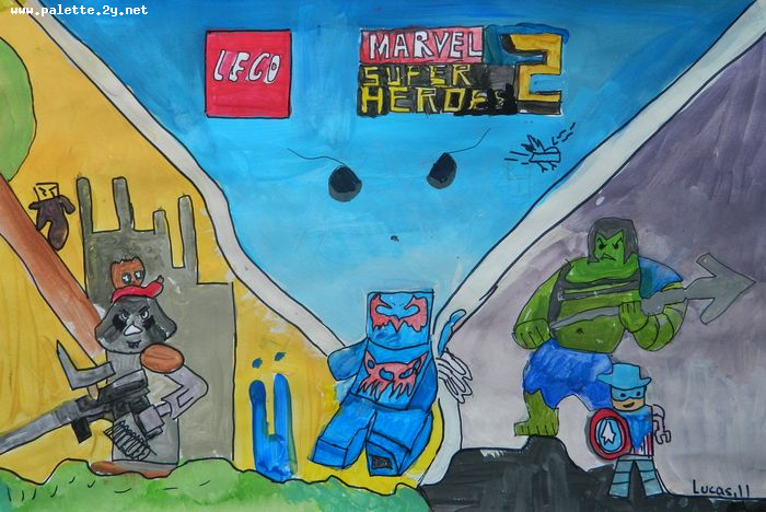 Art Studio PALETTE. Lucas Chen Picture.  Marker, Tempera Fantasy Fairy Tail 