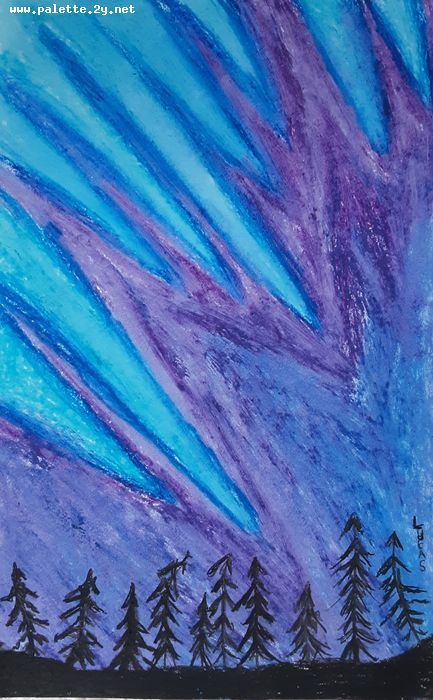 Art Studio PALETTE. Lucas Chen Picture.  Oil Pastel Landscape Nature 