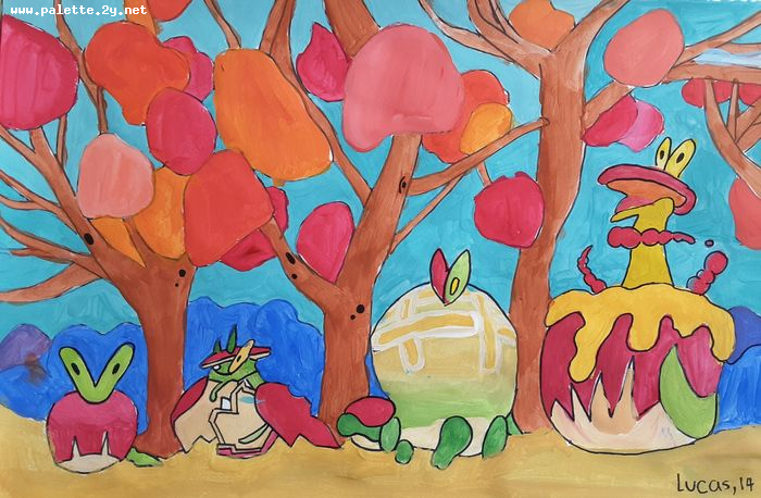 Art Studio PALETTE. Lucas Chen Picture.  Tempera Fantasy Imagenation 