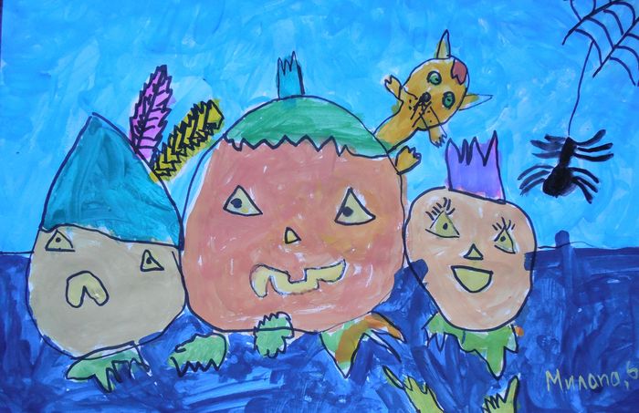 Art Studio PALETTE. Milana Baiman Picture.  Marker, Tempera Holidays Halloween 