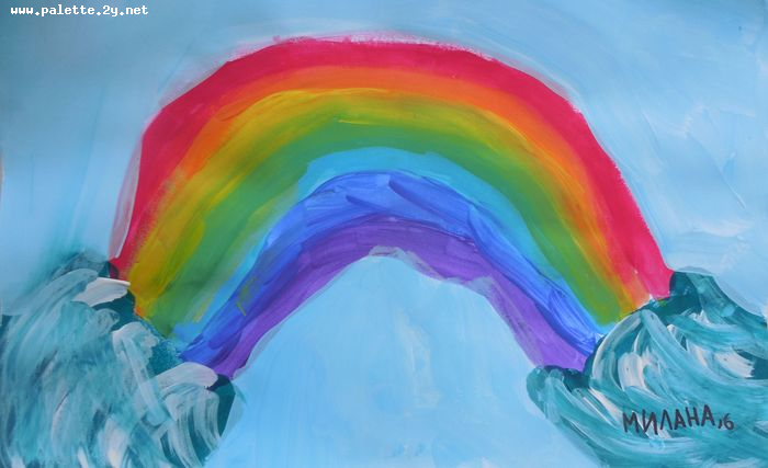 Art Studio PALETTE. Milana Baiman Picture.  Tempera   