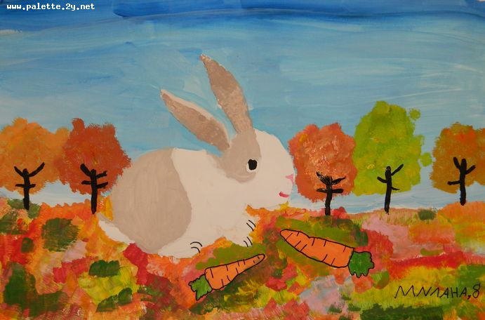 Art Studio PALETTE. Milana Baiman Picture.  Tempera Animals Mix 