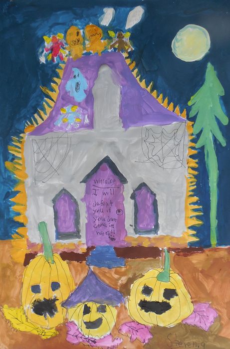 Art Studio PALETTE. Steven Pu Picture.  Marker, Tempera Holidays Halloween 