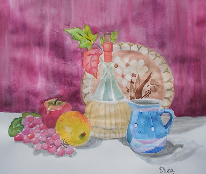 Art Studio PALETTE. Dara Ardjieva Picture.  Watercolour Still Life Still Life 
