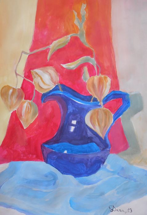 Art Studio PALETTE. Dara Ardjieva Picture.  Tempera Still Life Still Life 