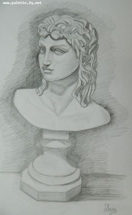 Art Studio PALETTE. Dara Ardjieva Picture.  Pencil People Plaster Cast 