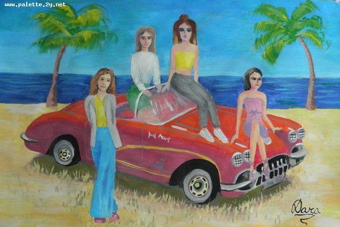 Art Studio PALETTE. Dara Ardjieva Picture.  Tempera People Activities 