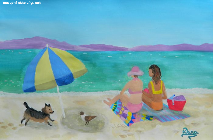 Art Studio PALETTE. Dara Ardjieva Picture.  Tempera People Activities 