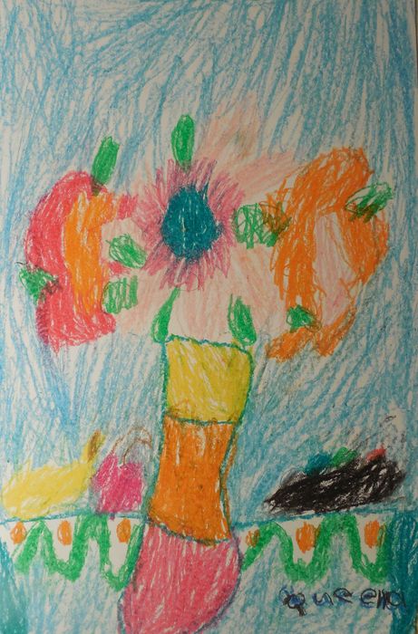 Art Studio PALETTE. Queena Wong Picture.  Oil Pastel Still Life Still Life 