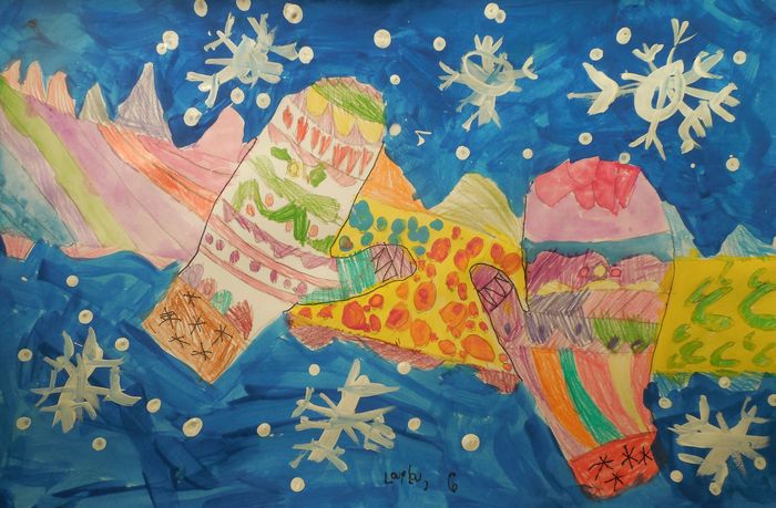 Art Studio PALETTE. Leila Cox Picture.  Mixed Media Design Clothes 