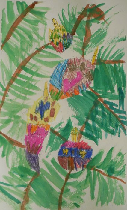 Art Studio PALETTE. Leila Cox Picture. Greeting Card  Holidays Christmas 