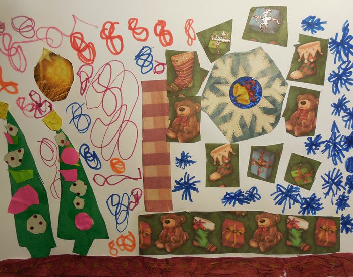 Art Studio PALETTE. Leila Cox Picture.  Applique Holidays Christmas 