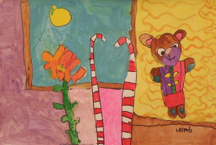 Art Studio PALETTE. Leila Cox Picture.  Marker, Tempera Dec. Art Toys 