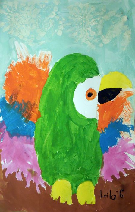 Art Studio PALETTE. Leila Cox Picture.  Tempera Fantasy Favorite Toy 