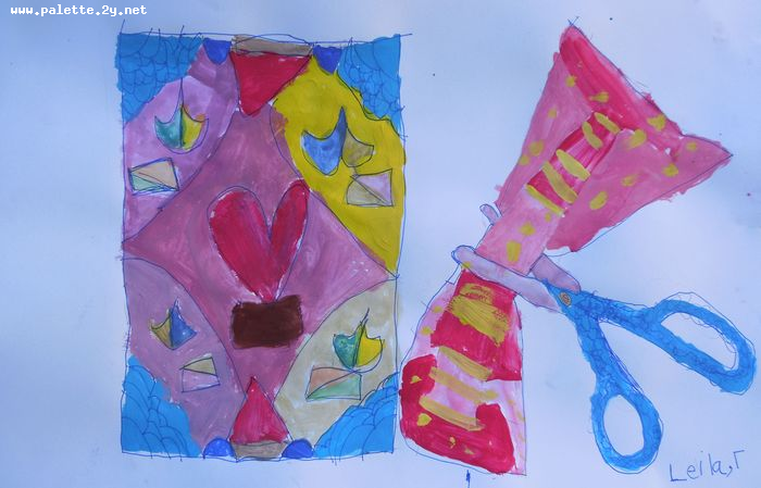 Art Studio PALETTE. Leila Cox Picture.   Design Fabric 