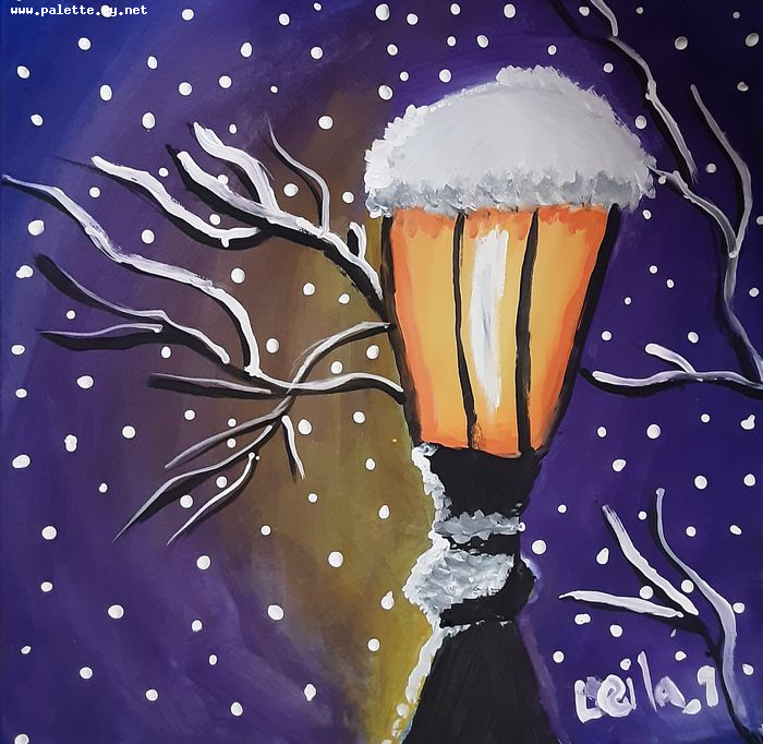 Art Studio PALETTE. Leila Cox Picture.  Tempera   