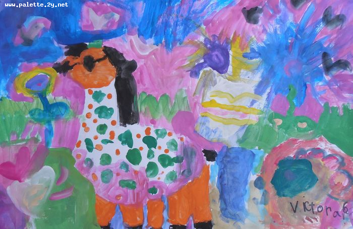 Art Studio PALETTE. Victoria Zhaiek Picture.  Tempera Dec. Art Toys 