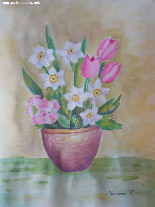 Art Studio PALETTE. Marina Radojevic Picture.  Watercolour Still Life Still Life 