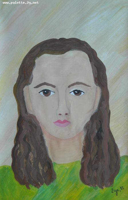 Art Studio PALETTE. Ziya Merchant Picture.  Tempera People Portrait 