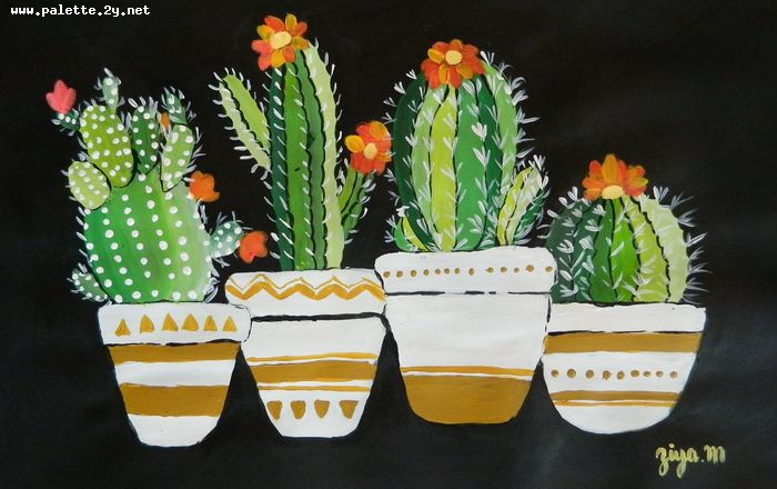 Art Studio PALETTE. Ziya Merchant Picture.  Acrylic   