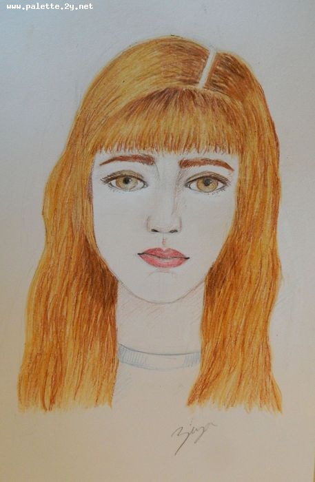 Art Studio PALETTE. Ziya Merchant Picture.  Coloured Pencil People Portrait 