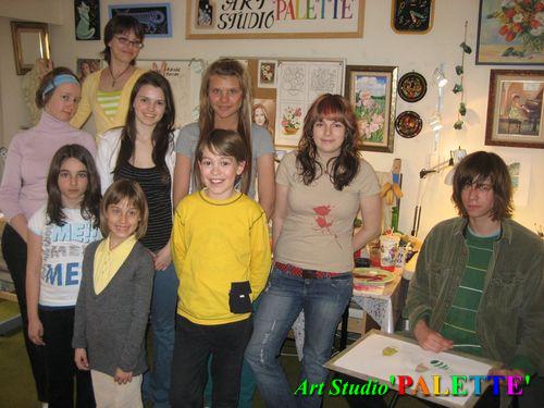 Art Studio PALETTE.  2008 Valeria, Victoria, Maria, Ksenia, Katia, Anika, Marina