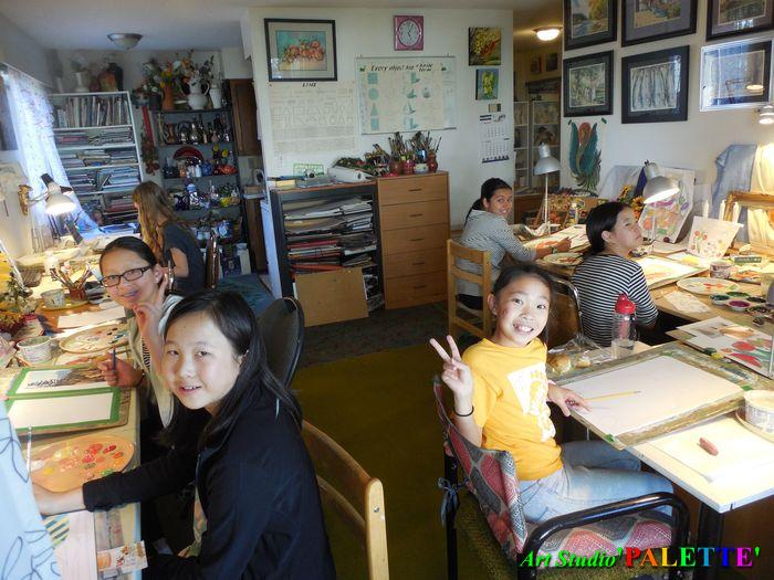 Art Studio PALETTE.  2018 Dora, Lecia, Abby, Ziya, Joanna, Lele