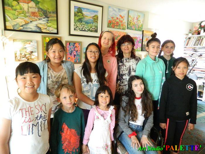 Art Studio PALETTE.  Elaine, Richiel, Amber, Alyona, Dara, Niki, Antony, Chloe, Iva, Chelsea